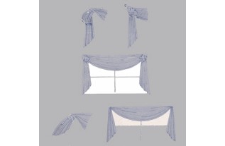 Swagholder Spiral brass 55 mm length 14 cm 2 pieces