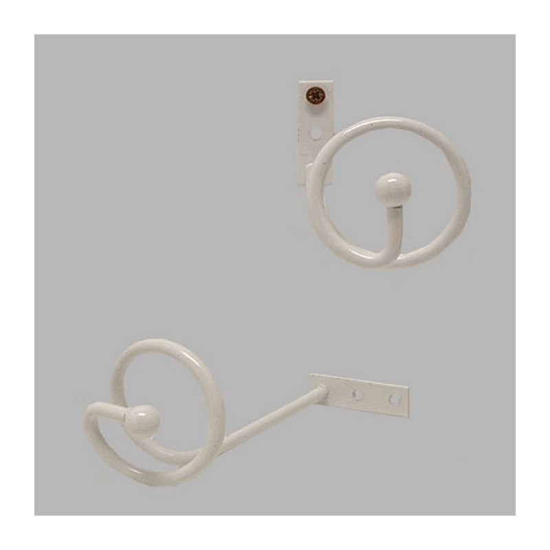 Drapeerhaak Spiral wit 55 mm lengte 14 cm Drapeerhaak Spiral wit 55 mm lengte 14 cm