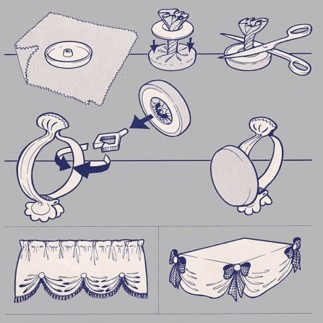 Clips for table cloth or curtains DIY brass 50 mm 10 pieces