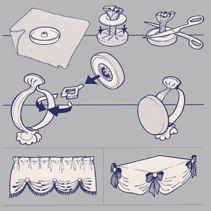 Clips voor tafelkleed gordijnen DIY messing 50 mm 10 stuks