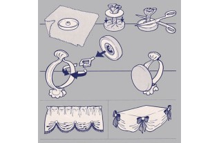 Clips for table cloth or curtains DIY brass 50 mm 10 pieces