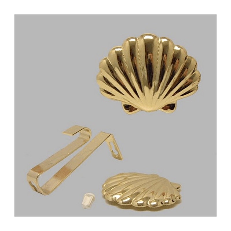 Rideau retenue coquillage en laiton 13 x 8 cm 1pièces Rideau retenue coquillage en laiton 13 x 8 cm 1pièces