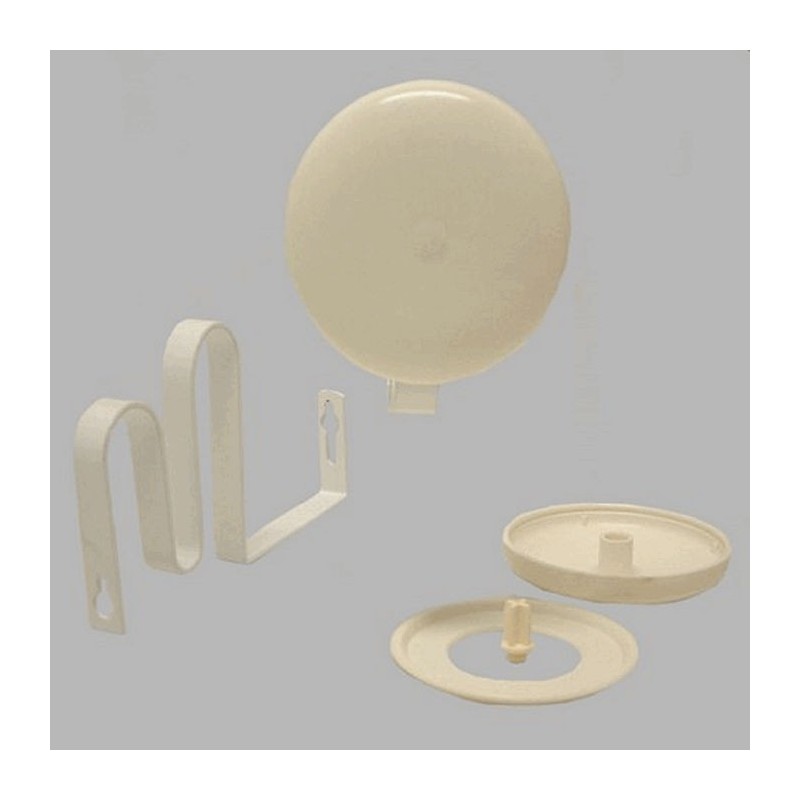 Swagholder double with DIY fabric button white 18 cm 2 pcs