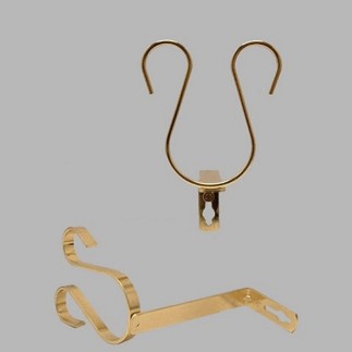 Swagholder gooseneck brass 9 x 10 x 12 cm