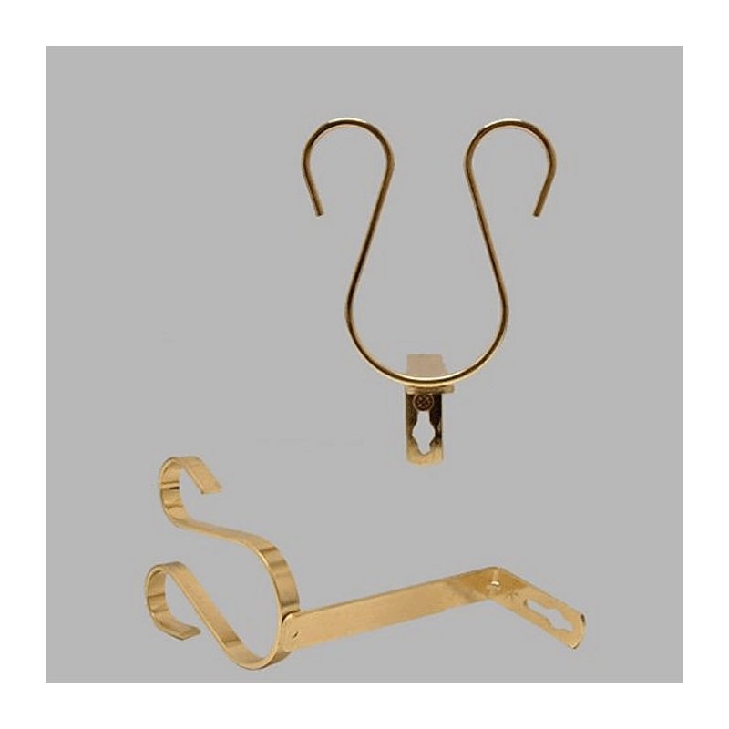 Drapeerhaak zwanenhals messing 9 x 10 x 12 cm Drapeerhaak zwanenhals messing 9 x 10 x 12 cm