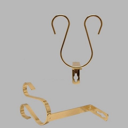 Swagholder gooseneck brass 9 x 10 x 12 cm