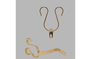 Swagholder gooseneck brass 9 x 10 x 12 cm