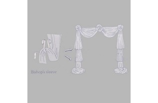 Drapeerhaak zwanenhals messing 9 x 10 x 12 cm