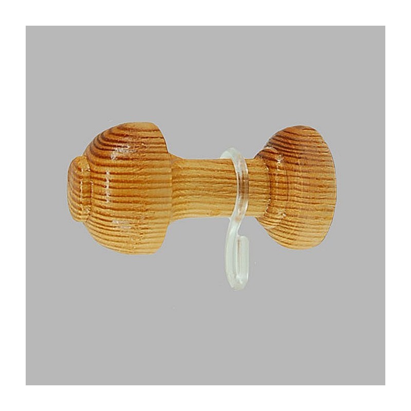 Porte embrasse avec crochets kiefer bois naturel 8 x 4 cm 2 pcs Porte embrasse avec crochets kiefer bois naturel 8 x 4 cm 2 pcs