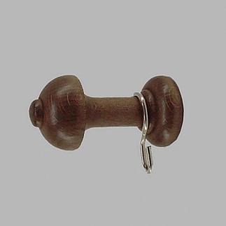 Curtain holdback with hooks dark oak wood 8 x 4 cm 2 pcs