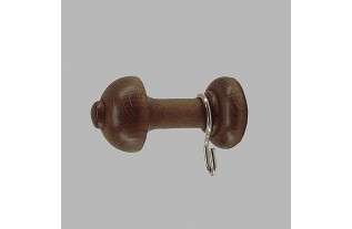Curtain holdback with hooks dark oak wood 8 x 4 cm 2 pcs