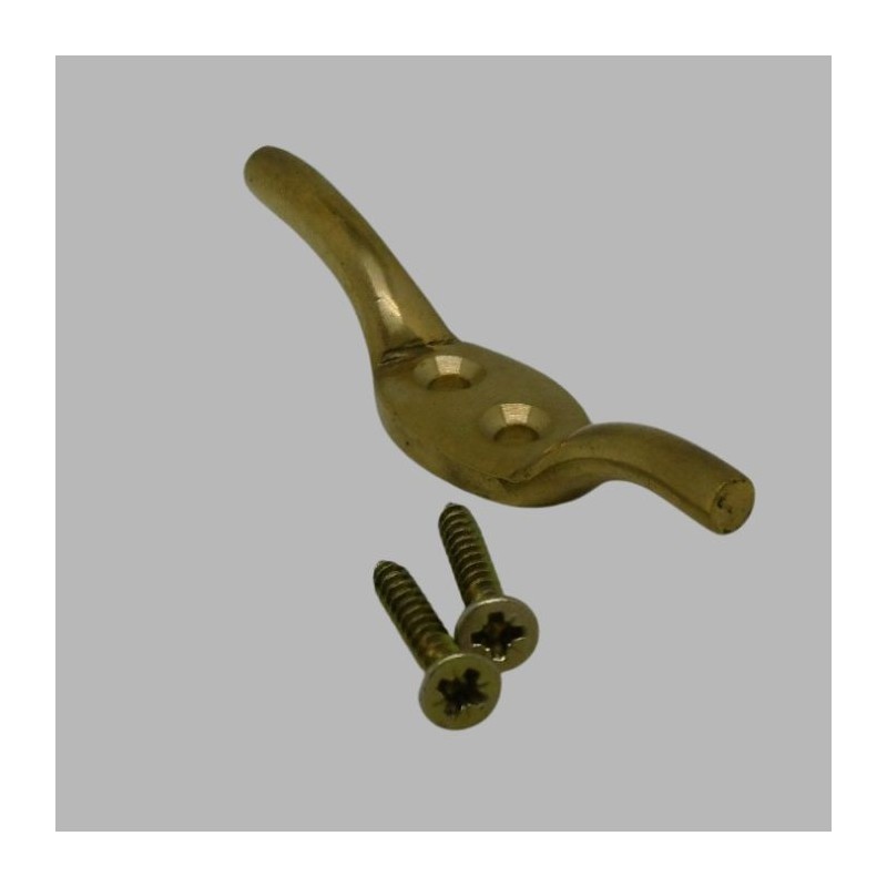 Embrasse haak cabestan messing 15 x 75 mm per stuk Embrasse haak cabestan messing 15 x 75 mm per stuk