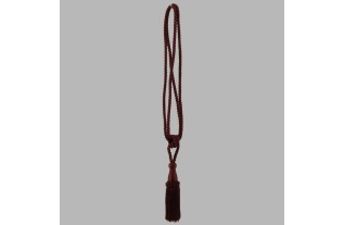 Curtain tie back glossy with 1 tassel color carmine red per piece
