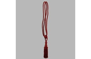 Curtain tie back glossy with 1 tassel color medici red per piece