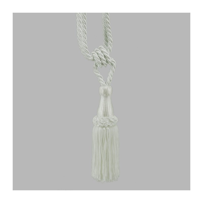 Embrasse ophaalkoord glans met 1 flos kleur snow white per stuk