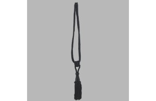 Curtain tie back glossy with 1 tassel color st helena blue per piece