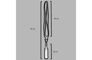 Curtain tie back glossy with 1 tassel color st helena blue per piece