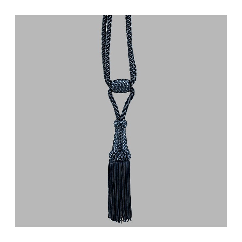 Embrasse pour rideaux brillant 1 glands couleur Santorini Blue par pièce