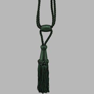 Embrasse pour rideaux brillant 1 glands couleur venetian green par pièce