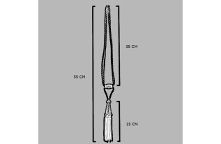 Embrasse pour rideaux brillant 1 glands couleur venetian green par pièce
