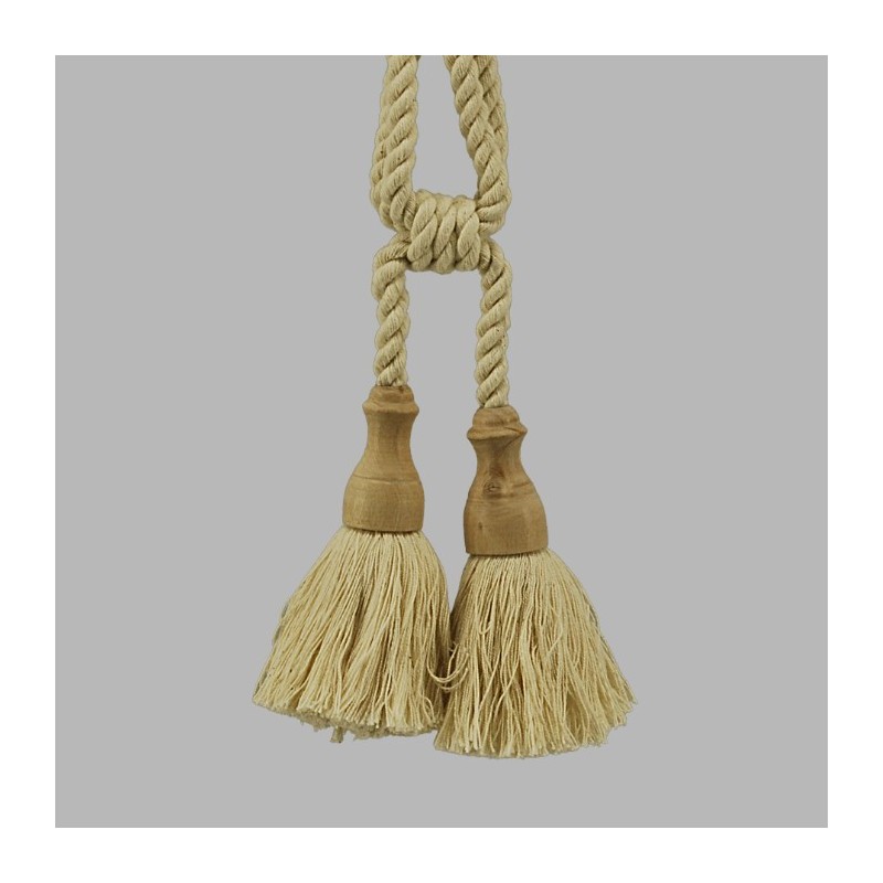 Curtain tie back natural 2 tassels with wood per piece Curtain tie back natural 2 tassels with wood per piece