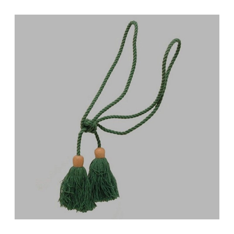 Curtain tie back with 2 tassels color green Length 55 cm Curtain tie back with 2 tassels color green Length 55 cm