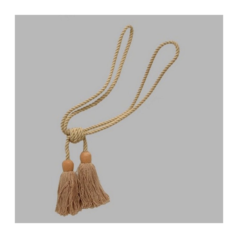 Embrasse pour rideaux 2 glands couleur ecru L 55 cm Embrasse pour rideaux 2 glands couleur ecru L 55 cm