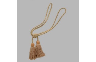 Curtain tie back with 2 tassels color ecru Length 55 cm