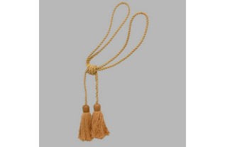 Embrasse ophaalkoord met 2 flossen kleur geel L 55 cm