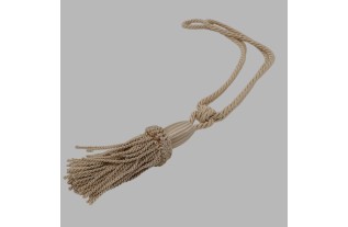 Embrasse pour rideaux brillant 1 glands couleur beige Largeur 75 cm