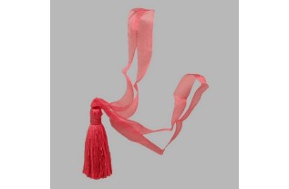 Embrasse organza avec 1 gland couleur rose longueur 50 cm