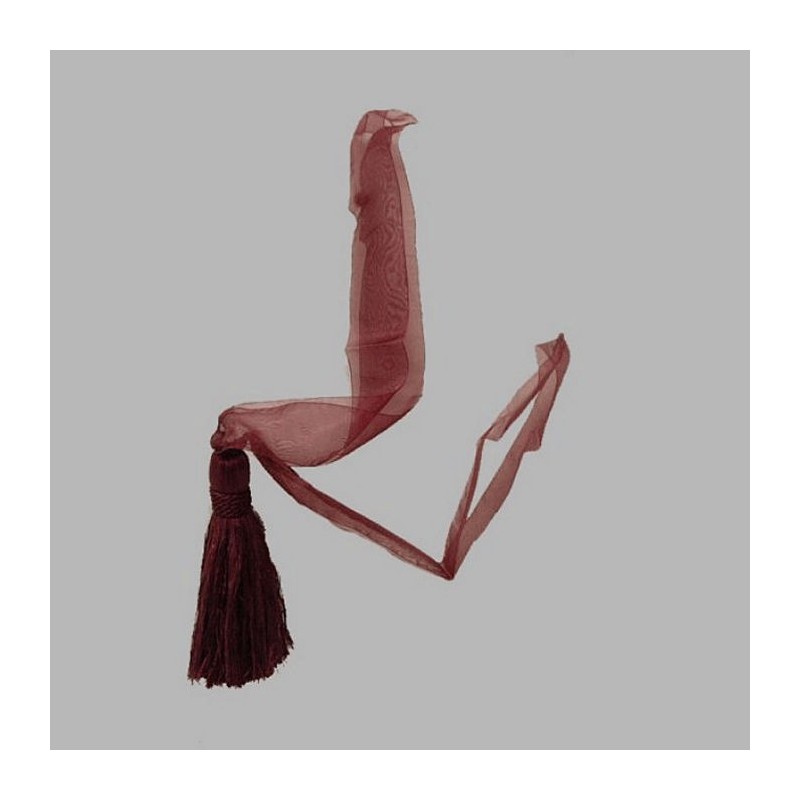 Embrasse organza avec gland couleur bodeaux foncé long 50 cm Embrasse organza avec gland couleur bodeaux foncé long 50 cm