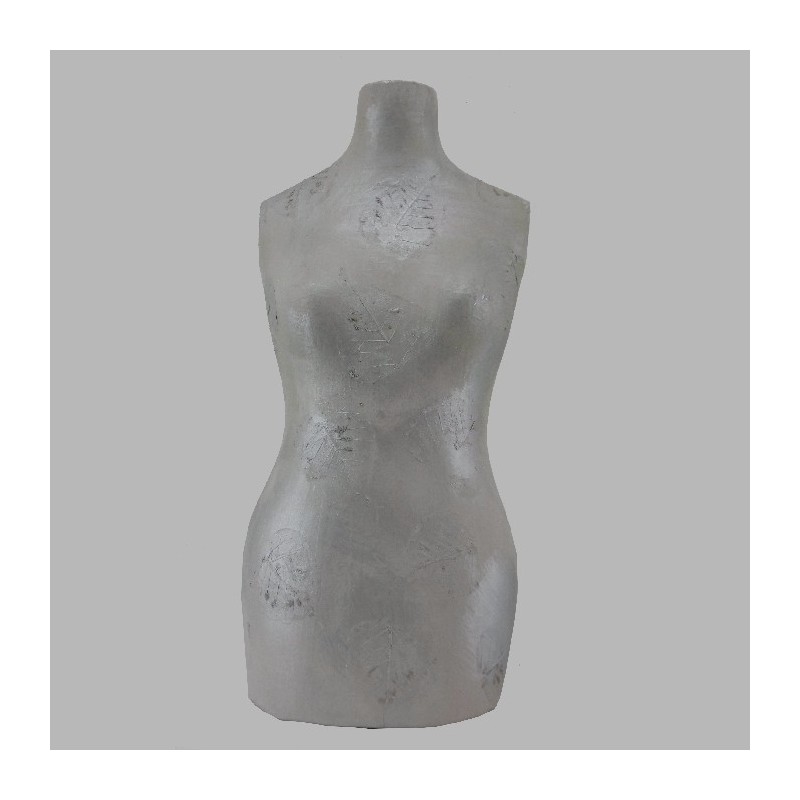 Torso in silver and Mystery Gray with skeleton top