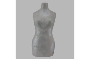 Torse en argent et Gris Mystère avec dessus squelette