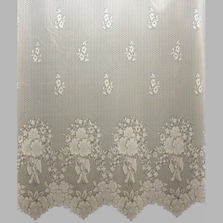 sheer fabric jacquard with bow hoogte 145 cm