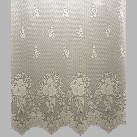 voilage jacquard avec nœud hauteur 145 cm