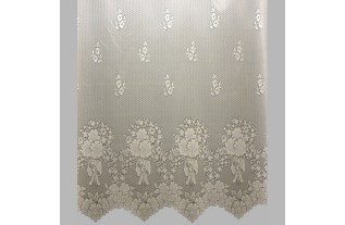 Vitrage jacquard met strik hoogte 145 cm