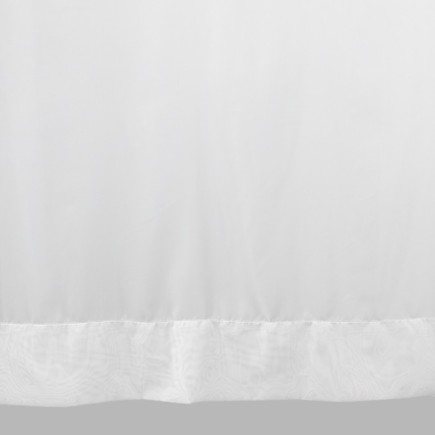 Sheer fabric white with point claire different heights