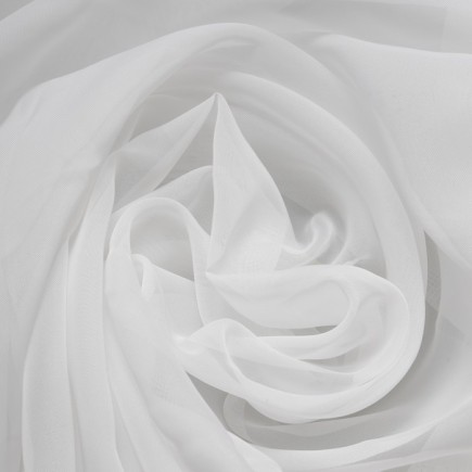Sheer fabric white with point claire different heights