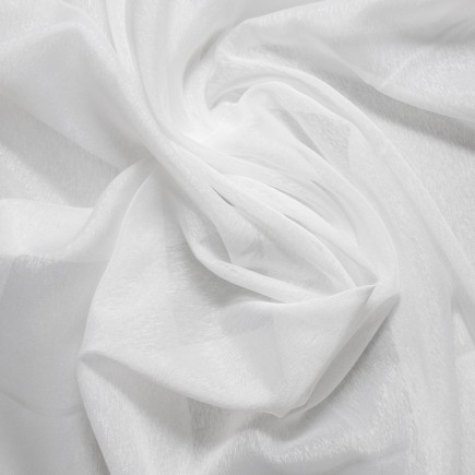 Witte glans voile met loodveter hoogte 205 cm