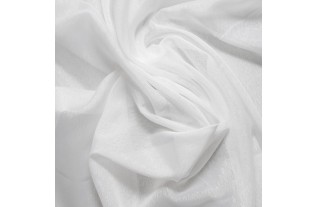 Sheer white gloss voile with point claire different heights