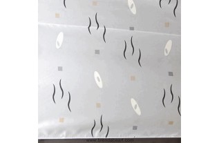 Voile blanc avec des caractères et de la dentelle de plomb hauteur 300 cm