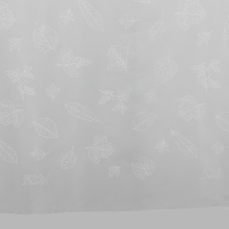 Vitrage voile wit met bladeren hoogte 290 cm