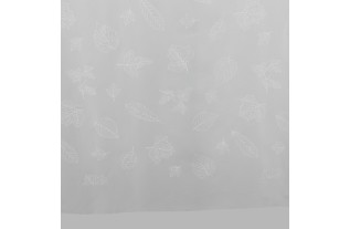 Vitrage voile wit met bladeren hoogte 290 cm