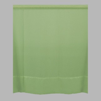Voilage voile vert avec tête et ourlet hauteur 95 cm
