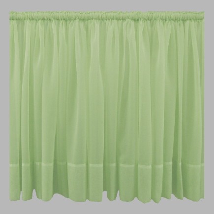 Green voile net with header and hem height 95 cm