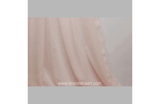 Vitrage van voile kleur licht roze breedte 150 cm