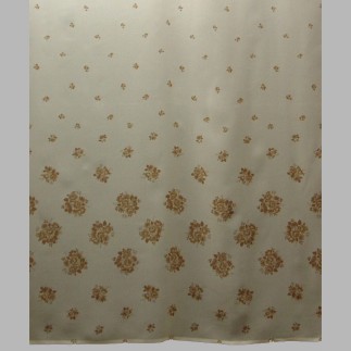 Sheer fabric ecru with flowers heights 150 - 300 cm