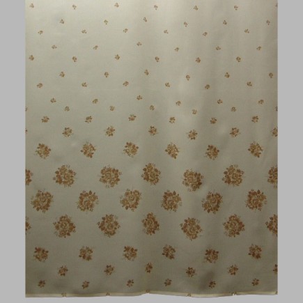 Vitrage voile ecru met bloemen hoogte 150 - 300 cm