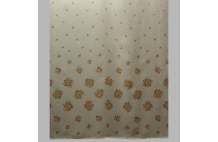 Sheer fabric ecru with flowers heights 150 - 300 cm
